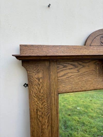 Arts & Crafts Overmantle Mirror c1905 - Image 3