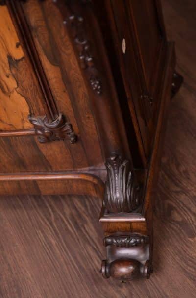 Victorian Rosewood Davenport - Image 22