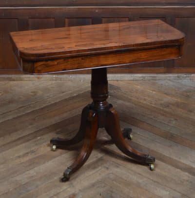 Georgian Rosewood Fold-over Games Table SAI3288 - Image 2