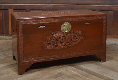 Chinese Camphor Wood Blanket / Storage Box SAI3276 Antique Coffers 3