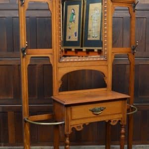 Edwardian Oak Hall Stand SAI3290 Antique Furniture