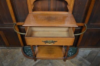 Edwardian Oak Hall Stand SAI3290 - Image 15