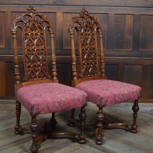 Victorian Walnut Hall Chairs SAI3293 Antique Chairs