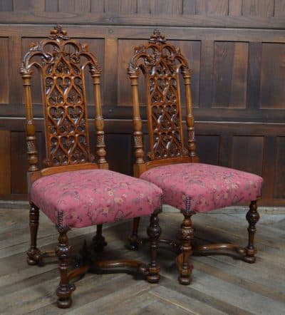 Victorian Walnut Hall Chairs SAI3293 Antique Chairs 3