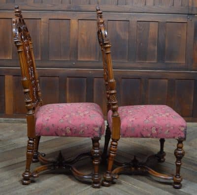 Victorian Walnut Hall Chairs SAI3293 Antique Chairs 14