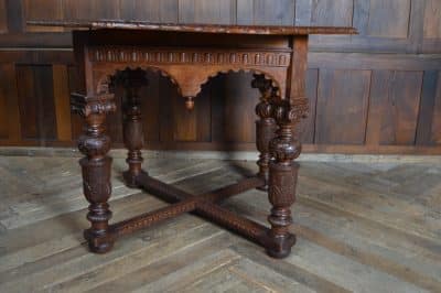 Victorian Oak Octagonal Centre Table SAI3296 - Image 7