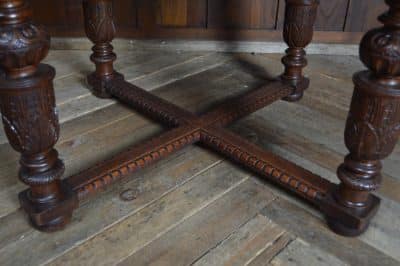 Victorian Oak Octagonal Centre Table SAI3296 - Image 4