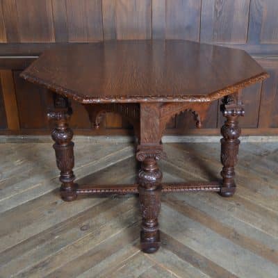 Victorian Oak Octagonal Centre Table SAI3296 Antique Furniture 3