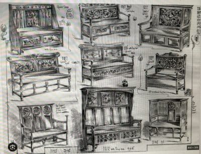 Shapland & Petter Arts & Crafts Oak Settle - Image 10