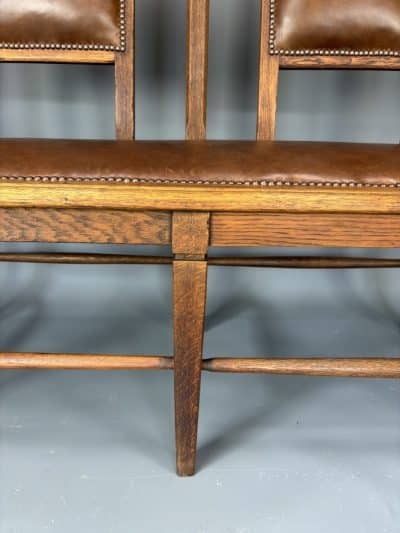 Pair of Arts & Crafts Glasgow School Benches benches Antique Benches 11