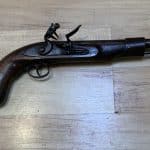 A scarce British Military Officer’s Flintlock Pistol marked Dublin Castle. Circa 1780. Antique Guns