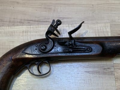 A scarce British Military Officer’s Flintlock Pistol marked Dublin Castle. Circa 1780. Antique Guns 4