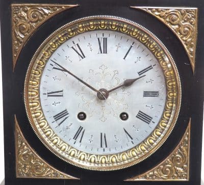 Superb Antique German Ebony 8-Day Mantel Clock Gong Striking Bracket Clock by Lenzkirch - Image 7