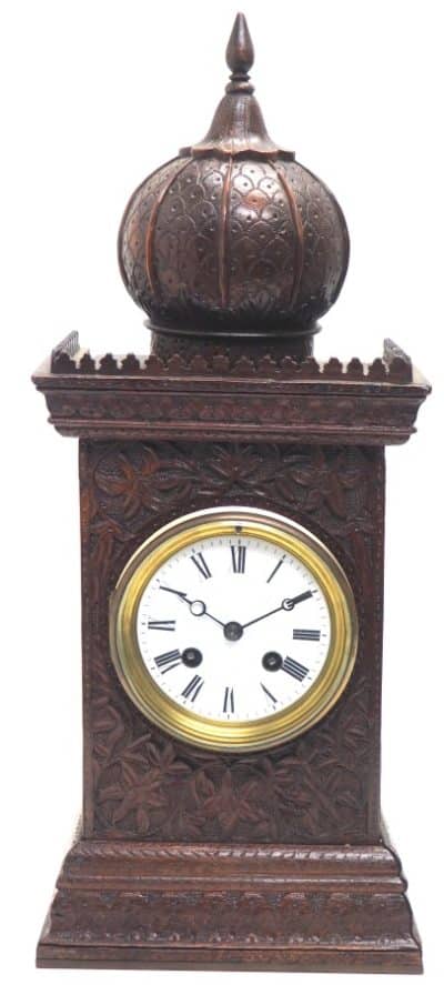 Taj Mahal Carved Mantle Clock