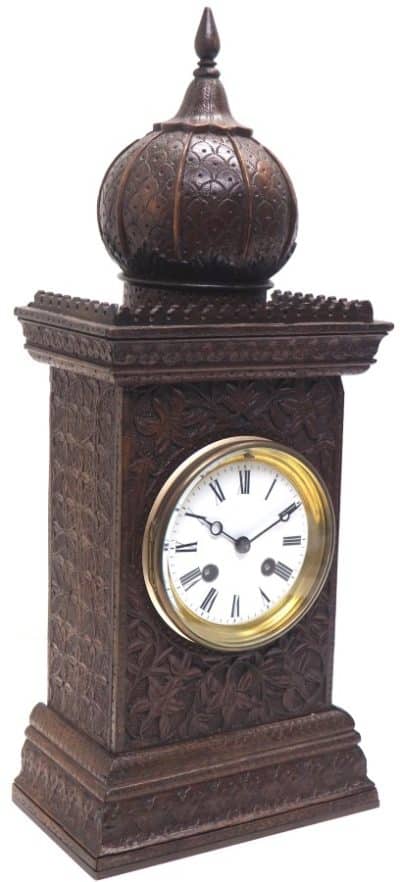 Taj Mahal Carved Mantle Clock