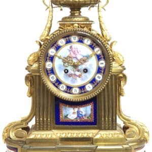 Very Special Sevres French Antique Mantel Clock – 8-Day Striking Ormolu Mantle Clock C1860 Mantel Clock Antique Clocks