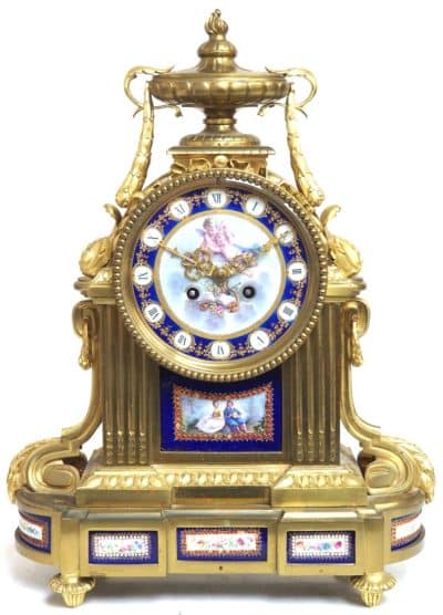 Very Special Sevres French Antique Mantel Clock – 8-Day Striking Ormolu Mantle Clock C1860