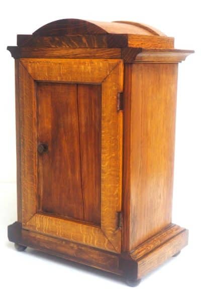 Antique Junghans German Mantel Clock C1900 Inlaid Oak Mantle Clock - Image 3