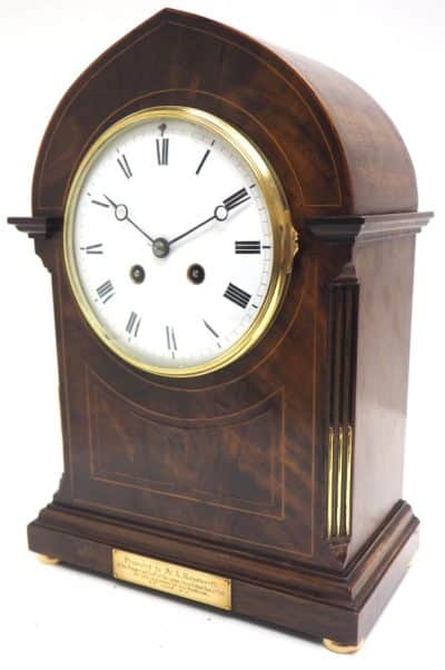 Flame Mahogany Bracket Clock