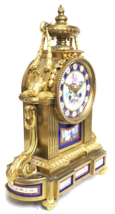 Very Special Sevres French Antique Mantel Clock – 8-Day Striking Ormolu Mantle Clock C1860 Mantel Clock Antique Clocks 15