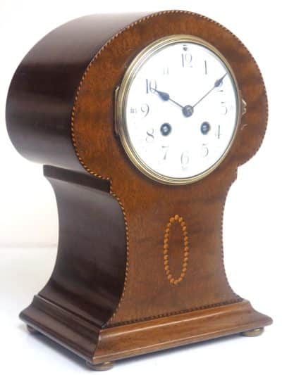 Rare Find Edwardian Balloon Mantel Clock - 8-Day Striking Mantle Clock - Image 11
