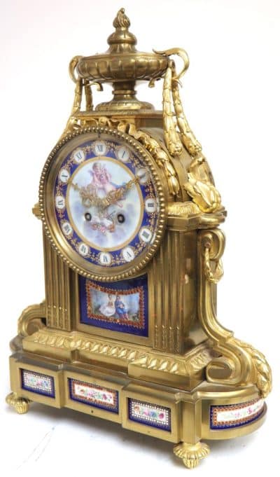 Very Special Sevres French Antique Mantel Clock – 8-Day Striking Ormolu Mantle Clock C1860 Mantel Clock Antique Clocks 13
