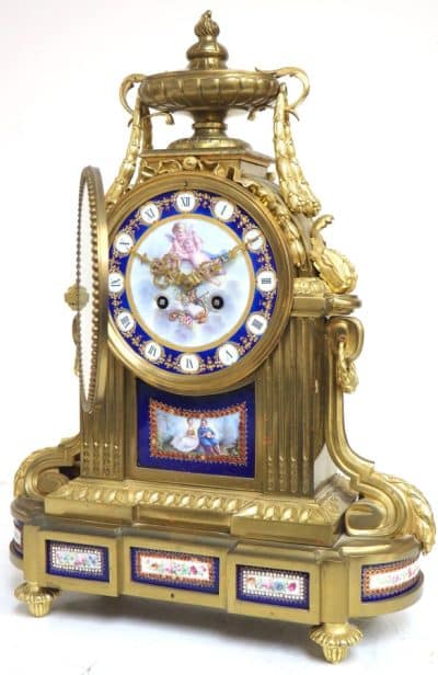 Very Special Sevres French Antique Mantel Clock – 8-Day Striking Ormolu Mantle Clock C1860 Mantel Clock Antique Clocks 11