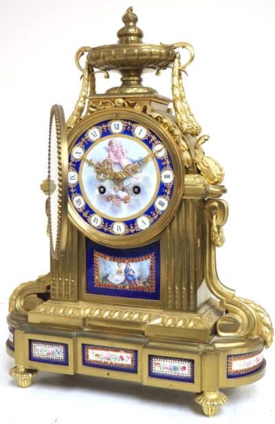 Very Special Sevres French Antique Mantel Clock – 8-Day Striking Ormolu Mantle Clock C1860 - Image 5
