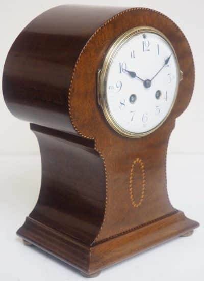 Rare Find Edwardian Balloon Mantel Clock - 8-Day Striking Mantle Clock - Image 6