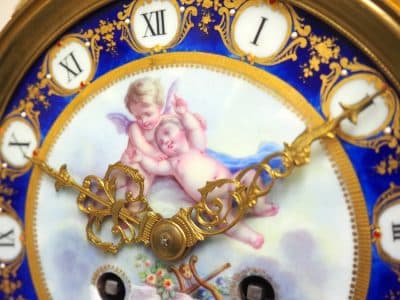 Very Special Sevres French Antique Mantel Clock – 8-Day Striking Ormolu Mantle Clock C1860 - Image 4