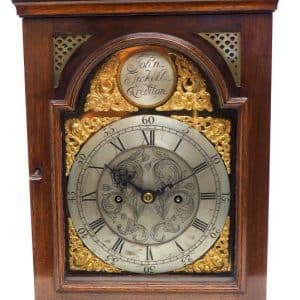 Antique Caddy Top Double Fusee Mantel Clock by John Tickell Crediton double fusee Antique Clocks