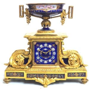 Very Special Sevres French Antique Mantel Clock – 8-Day Striking Ormolu Mantle Clock C1860 Antique French Antique Clocks