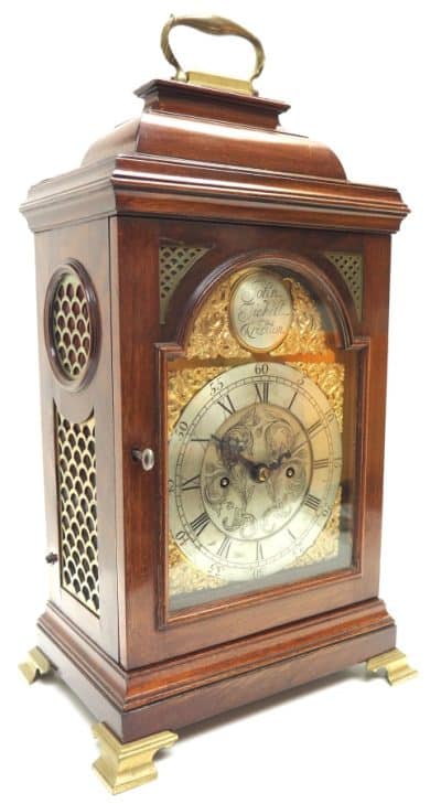 Antique Caddy Top Double Fusee Mantel Clock by John Tickell Crediton double fusee Antique Clocks 4