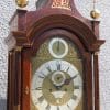 19THC Pagoda Top Longcase Clock in Solid Mahogany Case Arched Silver & Brass Dial Signed Joseph Herring London - Image 13