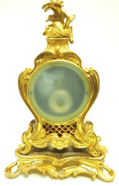 Superb Antique French Ormolu Mantel Candelabra Clock Set Scrolling Decoration - Image 7