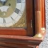 19THC Pagoda Top Longcase Clock in Solid Mahogany Case Arched Silver & Brass Dial Signed Joseph Herring London - Image 6