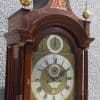 19THC Pagoda Top Longcase Clock in Solid Mahogany Case Arched Silver & Brass Dial Signed Joseph Herring London - Image 5