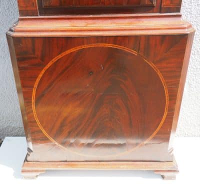 19THC English Longcase Clock in Mahogany Painted Moon Roller Dial 8-Day Signed Sam Collier Eccles - Image 11