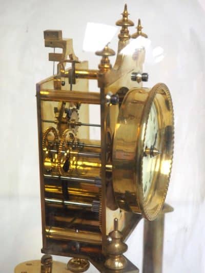 Small Dial 400-Day Torsion Clock German Anniversary Clock Mantel Clock C1900 Seasons Antique Clocks 9