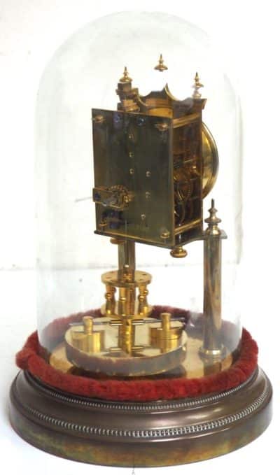 Small Dial 400-Day Torsion Clock German Anniversary Clock Mantel Clock C1900 - Image 6