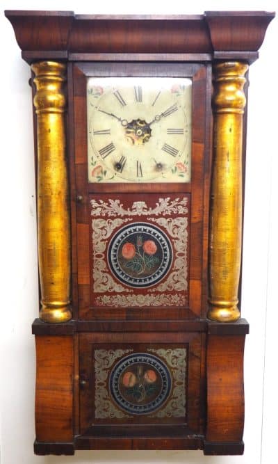 Important 8 Day Antique American Ogee Wall Clock – Weight Driven Striking Wall/Mantel Clock