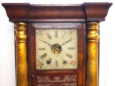 Important 8 Day Antique American Ogee Wall Clock – Weight Driven Striking Wall/Mantel Clock - Image 7