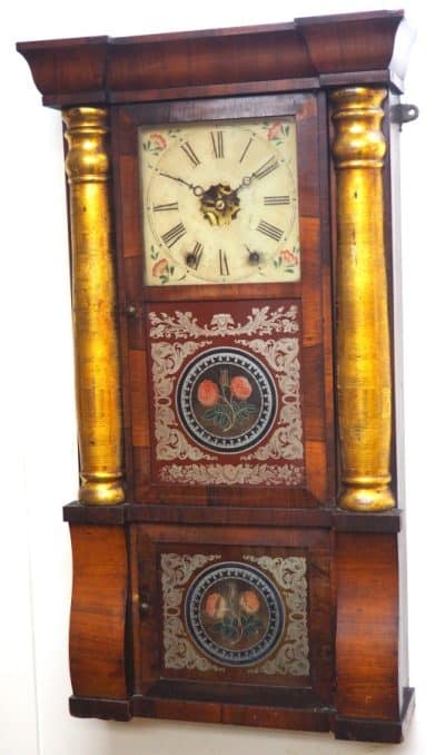 Important 8 Day Antique American Ogee Wall Clock – Weight Driven Striking Wall/Mantel Clock - Image 6