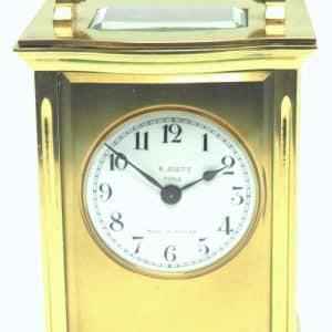 Bow Fronted Antique French 8-Day Carriage Clock C1900 – by R Scott Paris carriage clock Antique Clocks