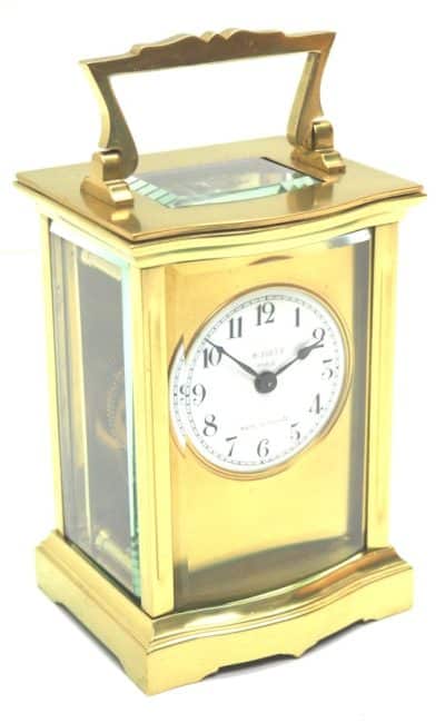 Bow Fronted Antique French 8-Day Carriage Clock C1900 – by R Scott Paris carriage clock Antique Clocks 15