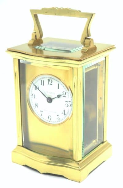 Bow Fronted Antique French 8-Day Carriage Clock C1900 – by R Scott Paris carriage clock Antique Clocks 14