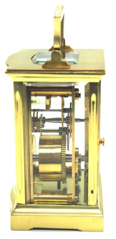 Bow Fronted Antique French 8-Day Carriage Clock C1900 – by R Scott Paris carriage clock Antique Clocks 13