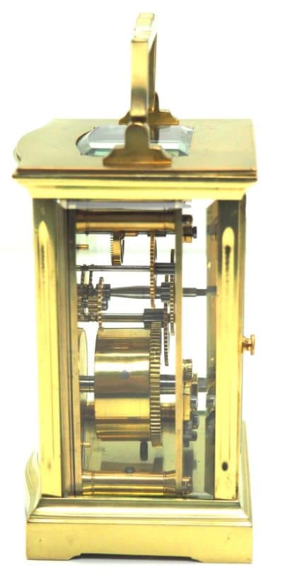 Bow Fronted Antique French 8-Day Carriage Clock C1900 – by R Scott Paris - Image 11