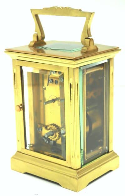 Bow Fronted Antique French 8-Day Carriage Clock C1900 – by R Scott Paris carriage clock Antique Clocks 11