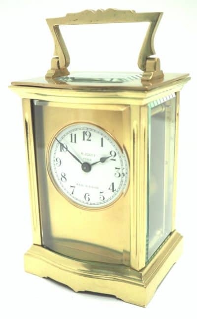 Bow Fronted Antique French 8-Day Carriage Clock C1900 – by R Scott Paris carriage clock Antique Clocks 6